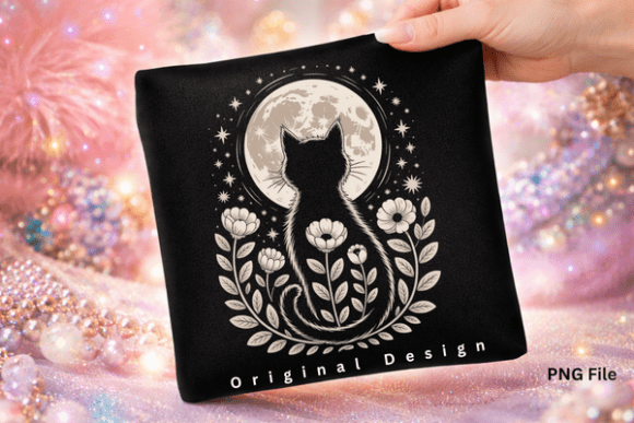 Download Moon Night Gothic Halloween Cat PNG - Halloween Collection