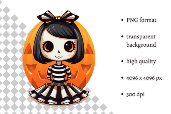 Download Cute Halloween Doll PNG Clipart - Halloween Collection