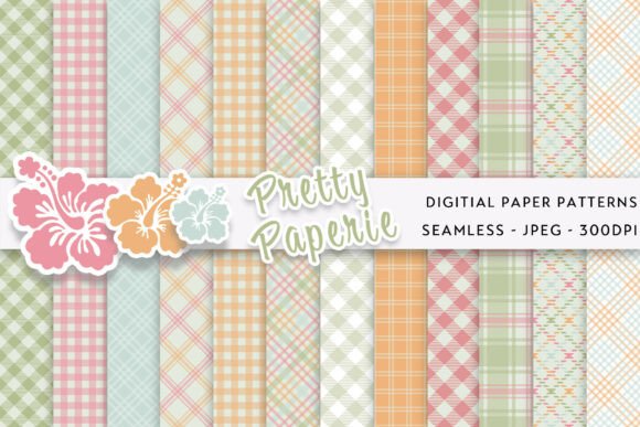 Download 12 Plaid Digital Paper Backgrounds - Premium Resources