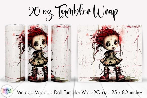 Download Halloween Vintage Doll Tumbler Design - Halloween Collection