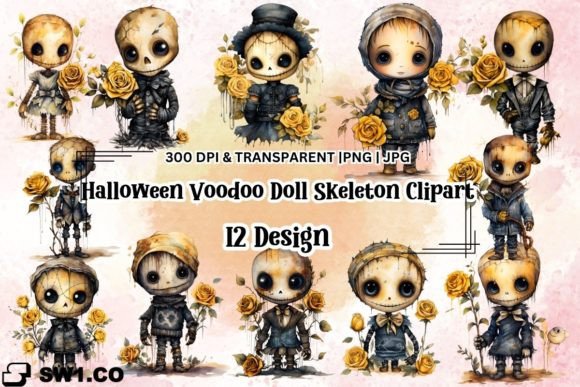 Download Halloween Voodoo Doll Rose Sublimation - Halloween Collection