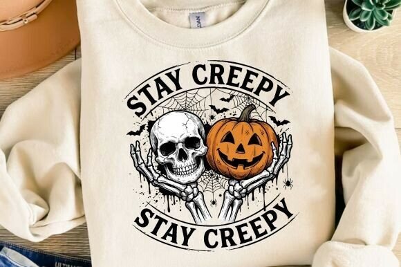 Download Stay Creepy Png, Retro Halloween Png - Halloween Collection