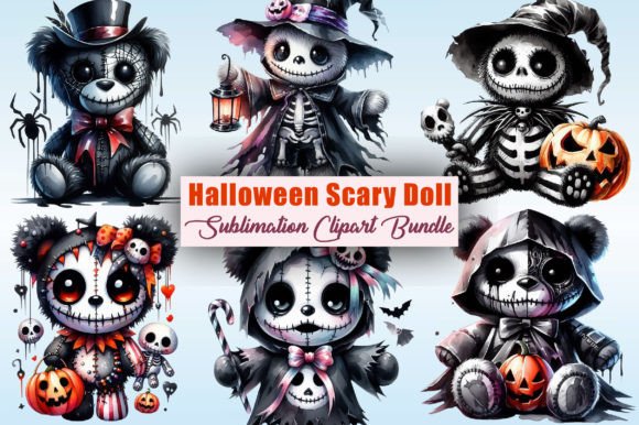 Download Halloween Scary Doll Sublimation Clipart - Halloween Collection