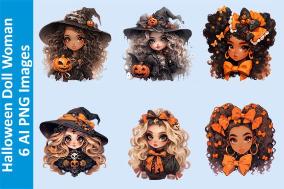 Download Halloween Doll Woman - 6 PNG Transparent - Halloween Collection