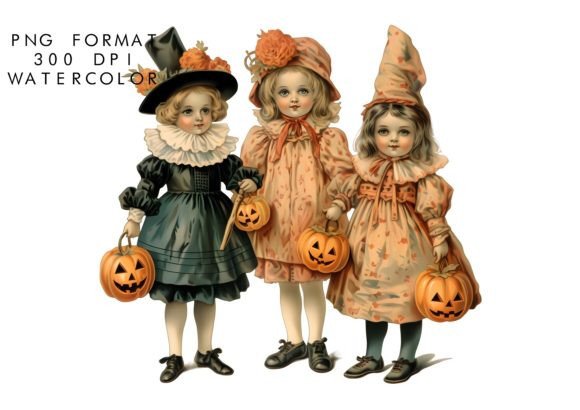 Download Watercolor Halloween Doll Sublimation - Halloween Collection