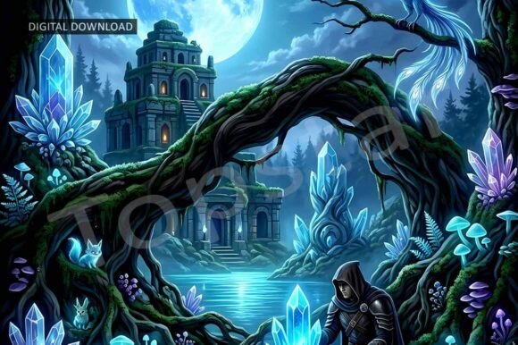 Download Fantasy Forest Gothic Halloween Wall Art - Halloween Collection