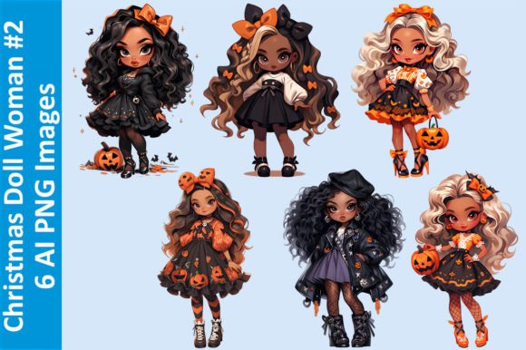 Download Halloween Doll Woman 2 - 6 PNG Transp - Halloween Collection