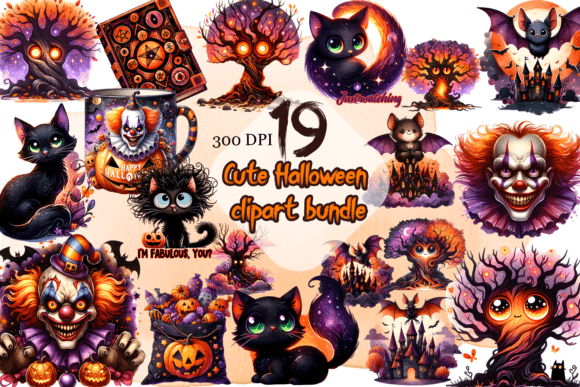 Download Cute Halloween Sublimation Clipart - Halloween Collection