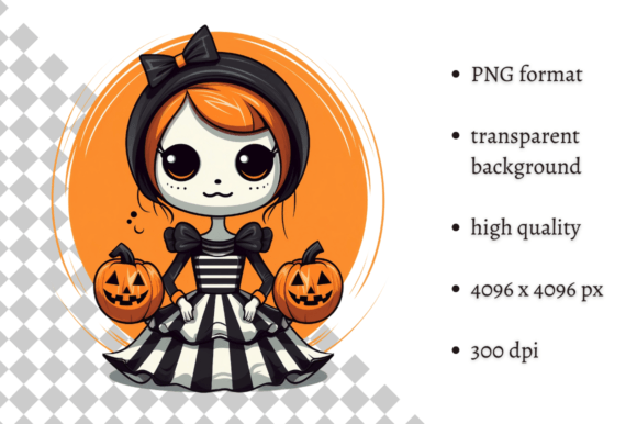 Download Cute Halloween Doll PNG Clipart - Halloween Collection