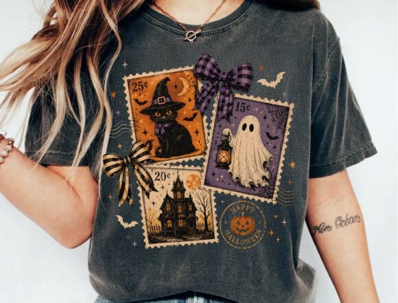 Download Vintage Halloween Postage Stamp PNG - Halloween Collection