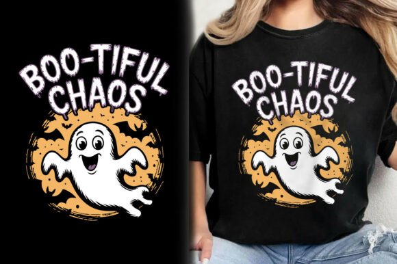 Download Boo Chaos Funny Halloween Ghost T-Shirt - Halloween Collection