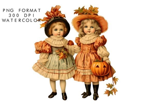 Download Watercolor Halloween Doll Sublimation - Halloween Collection